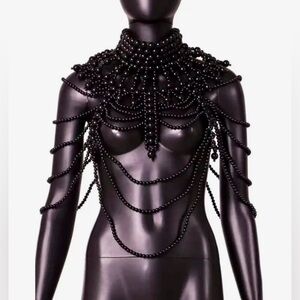 Black Beaded Body Chain
